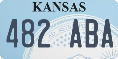 KS license plate 482ABA