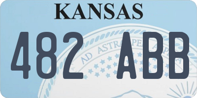 KS license plate 482ABB