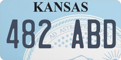 KS license plate 482ABD