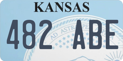KS license plate 482ABE