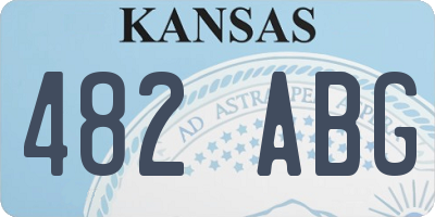 KS license plate 482ABG