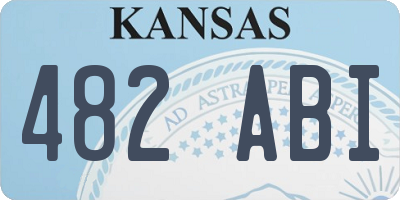 KS license plate 482ABI