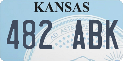 KS license plate 482ABK