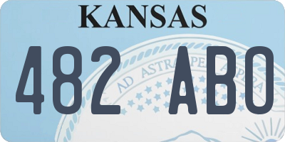 KS license plate 482ABO