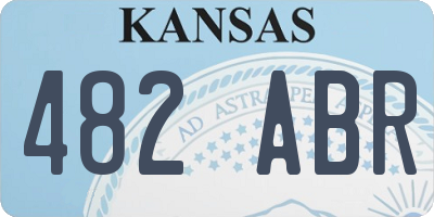 KS license plate 482ABR