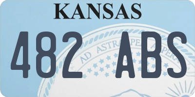 KS license plate 482ABS