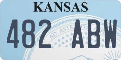 KS license plate 482ABW
