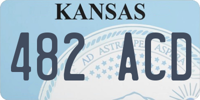 KS license plate 482ACD