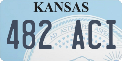 KS license plate 482ACI