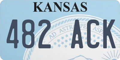 KS license plate 482ACK