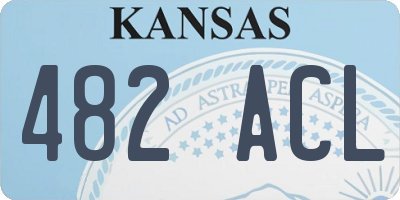 KS license plate 482ACL