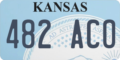 KS license plate 482ACO