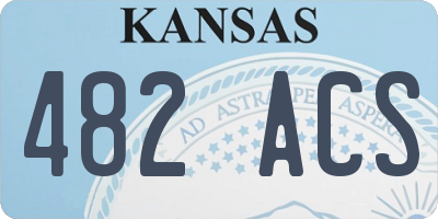 KS license plate 482ACS