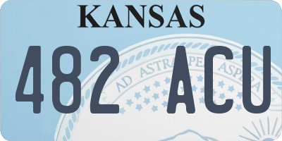 KS license plate 482ACU