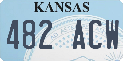 KS license plate 482ACW