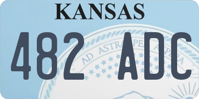 KS license plate 482ADC