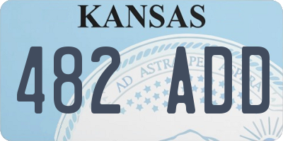 KS license plate 482ADD