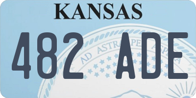 KS license plate 482ADE