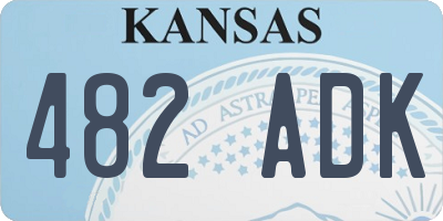KS license plate 482ADK