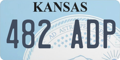 KS license plate 482ADP