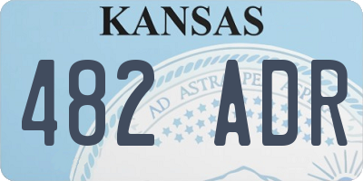 KS license plate 482ADR