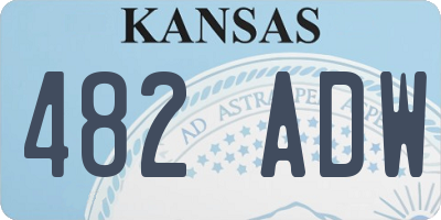 KS license plate 482ADW