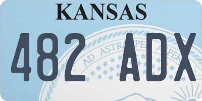 KS license plate 482ADX
