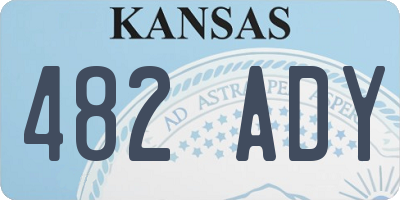 KS license plate 482ADY