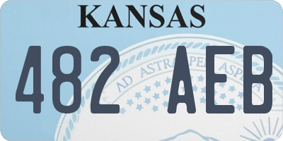 KS license plate 482AEB