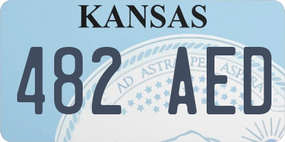 KS license plate 482AED