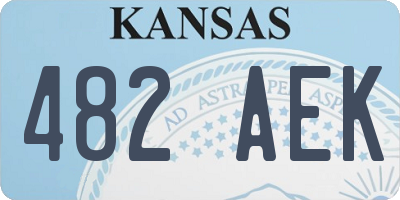 KS license plate 482AEK