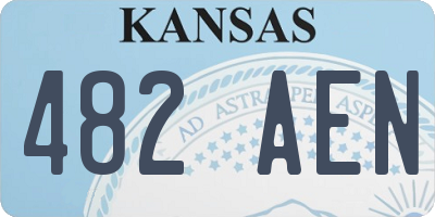 KS license plate 482AEN