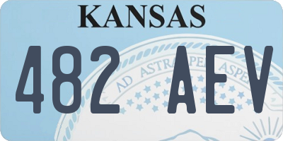 KS license plate 482AEV