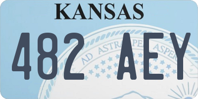 KS license plate 482AEY