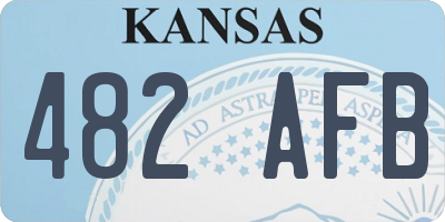 KS license plate 482AFB