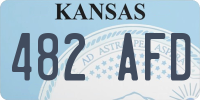 KS license plate 482AFD