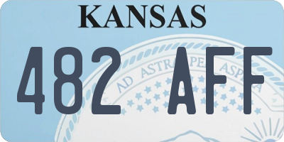 KS license plate 482AFF