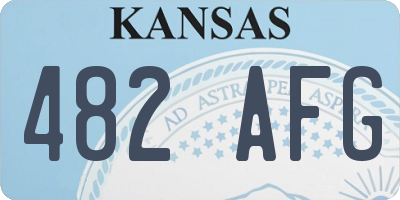 KS license plate 482AFG
