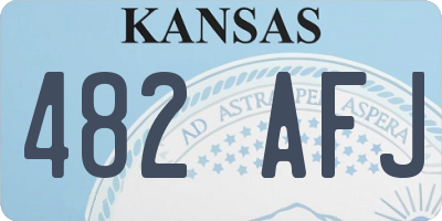 KS license plate 482AFJ