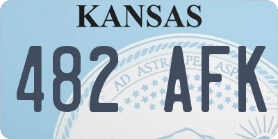 KS license plate 482AFK