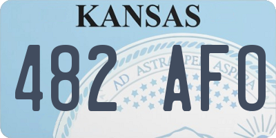 KS license plate 482AFO