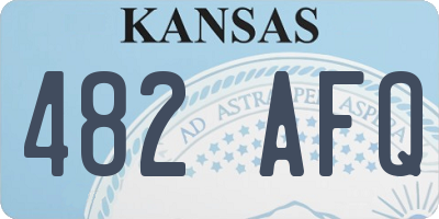 KS license plate 482AFQ