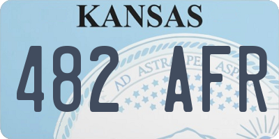 KS license plate 482AFR