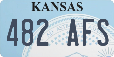 KS license plate 482AFS