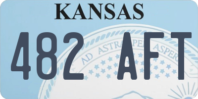 KS license plate 482AFT