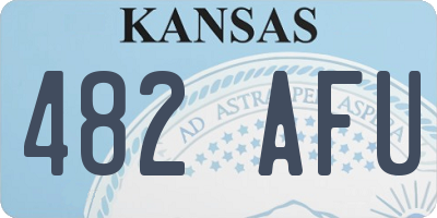 KS license plate 482AFU