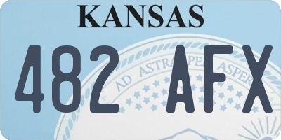 KS license plate 482AFX