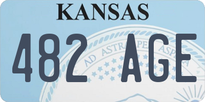 KS license plate 482AGE