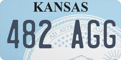 KS license plate 482AGG