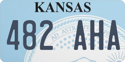 KS license plate 482AHA